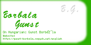 borbala gunst business card